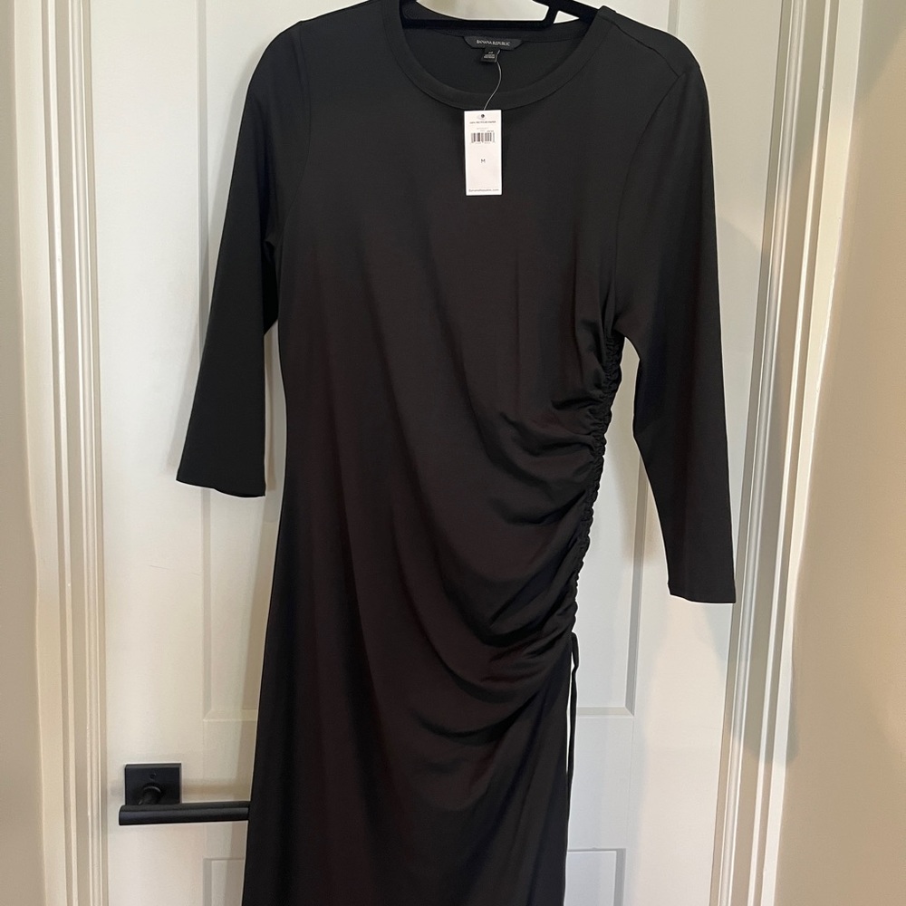 Black Banana Republic side cinch dress NWT size M